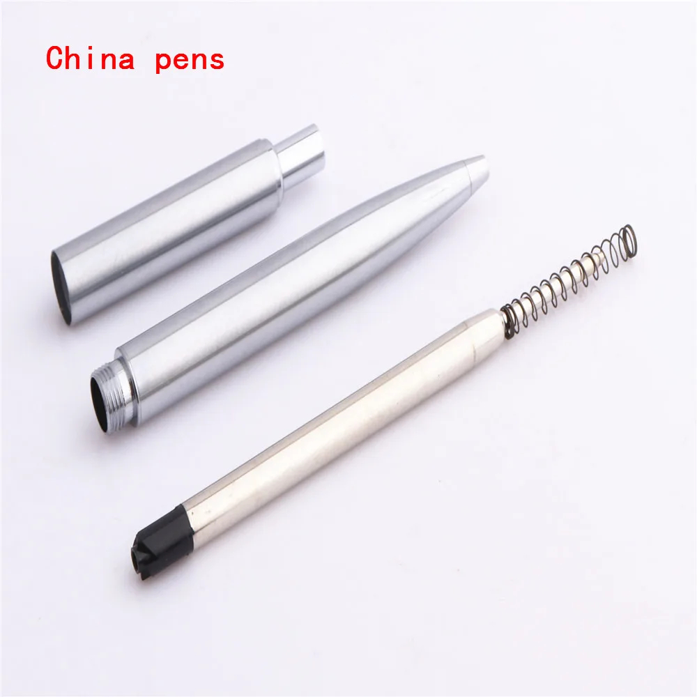 JINHAO 039 Платина Нержавеющая Сталь Push Бизнес Офис Средний Перо Шариковая ручка новая