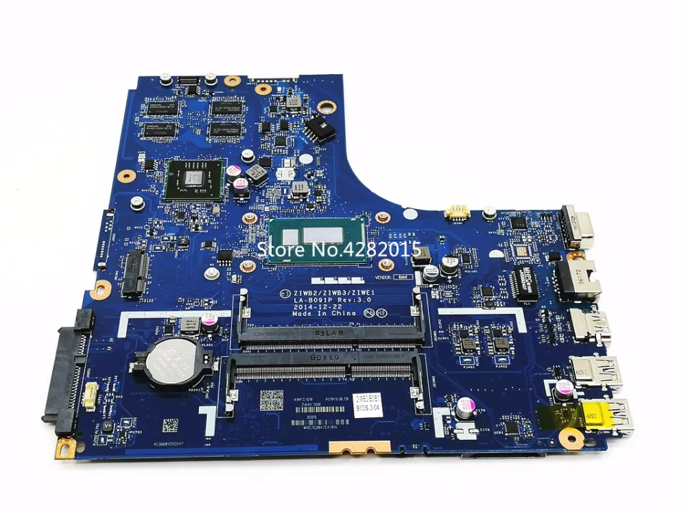 

5B20G06328 ZIWB2/ZIWB3/ZIWE1 LA-B091P Бесплатная доставка Для Lenovo B50-70 Материнская плата ноутбука SR1EK I3-4005U DDR3L 2 ГБ 100% тестирование