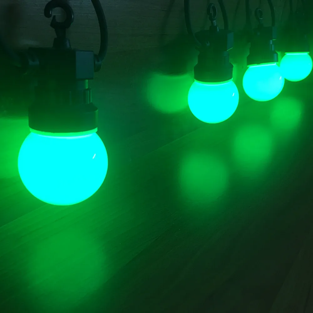 VNL IP65 RGB Глобус G50 молочная лампа струна Подключаемая наружная гирлянда для свадьбы рождественской вечеринки красочная гирлянда