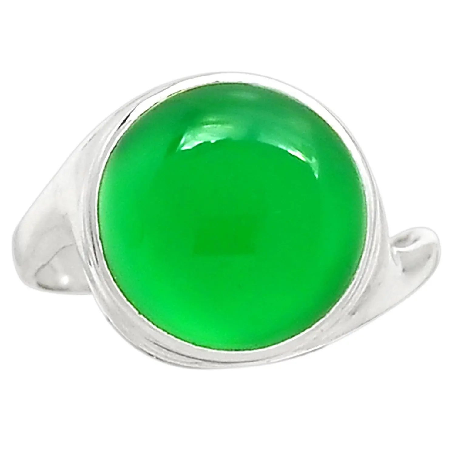 

Lovegem Genuine Green Onyx Ring 925 Sterling Silver,Size:9, AR2292