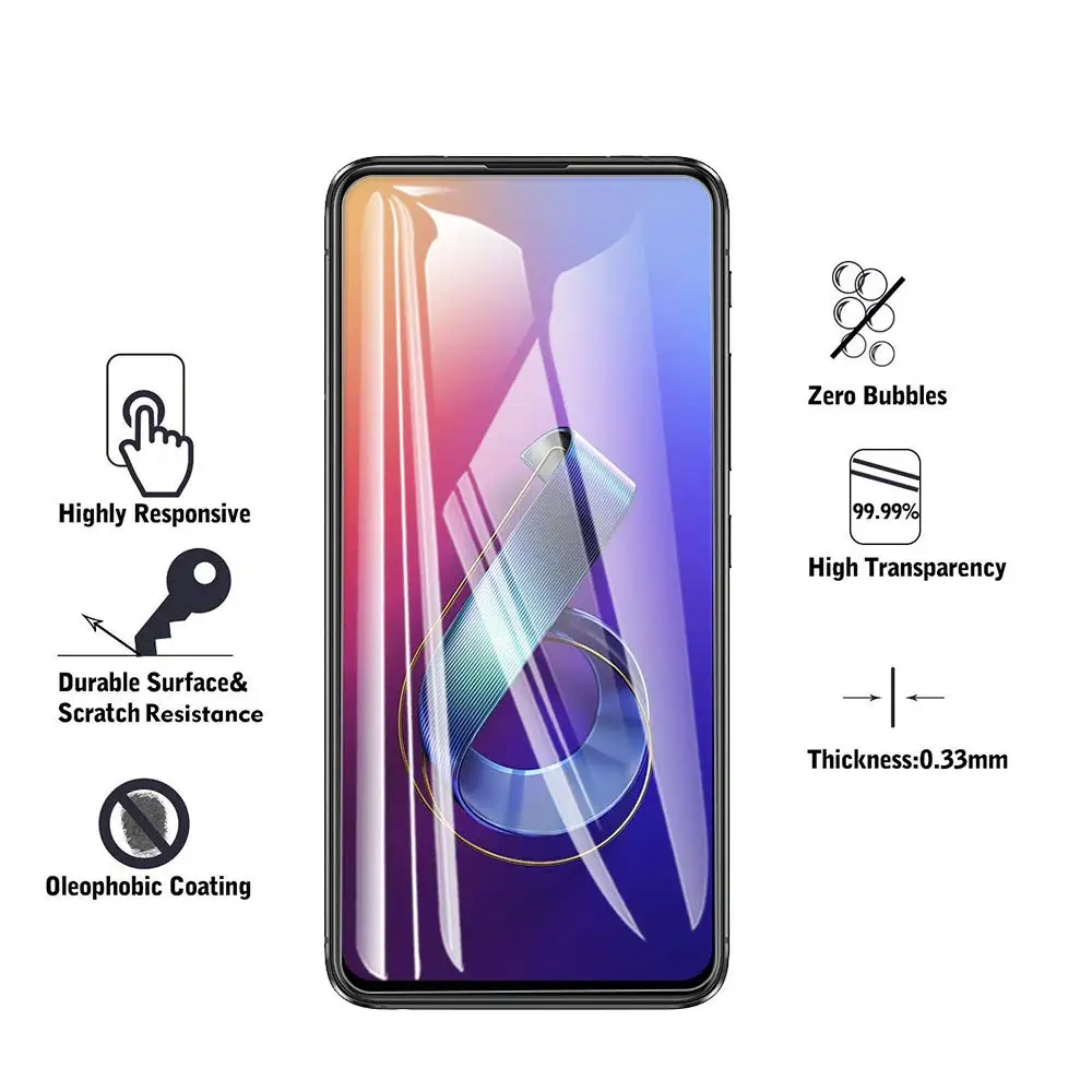 9H 5D ASUS Zenfone 6 ZS630KL полное покрытие закаленное стекло для полностью клейкая