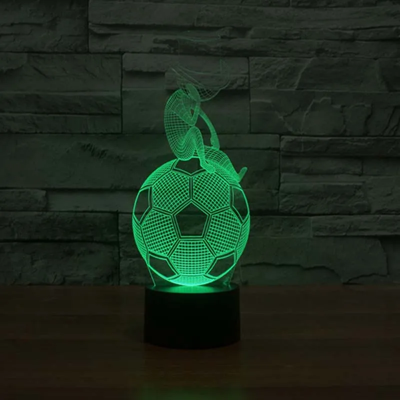 3D ночсветильник с надписью &quotThinking Football&quot светодиодная лампа для детской
