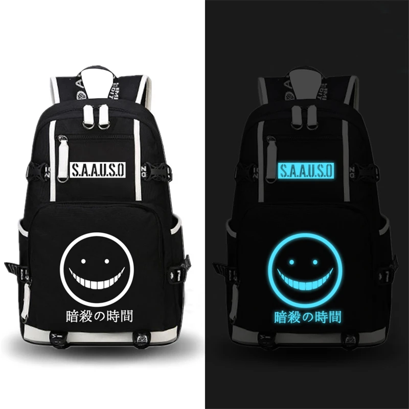 Убийство в классной комнате рюкзак женский Mochila школьные сумки из плотной ткани Светящийся рюкзак для ноутбука большой рюкзак для путешествий