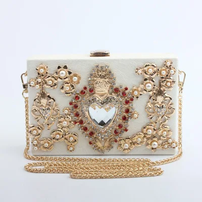 Женская вечерняя сумка в стиле ретро с вырезами и цветочной цепочкой 2019|Вечерние