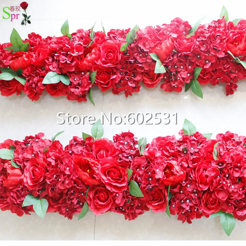 SPR Red wedding arch table runner flower wall stage backdrop decorative wholesale artificial centerpiece 10pcs/lot | Дом и сад