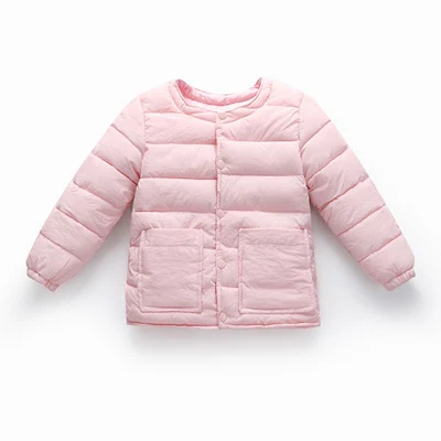 Pink DIMUSI/зимняя детская куртка для мальчиков зимний комбинезон для маленьких девочек, детская одежда хлопковая плотная верхняя одежда, ветровка, куртка 6 лет EA035 - Цвет: Pink