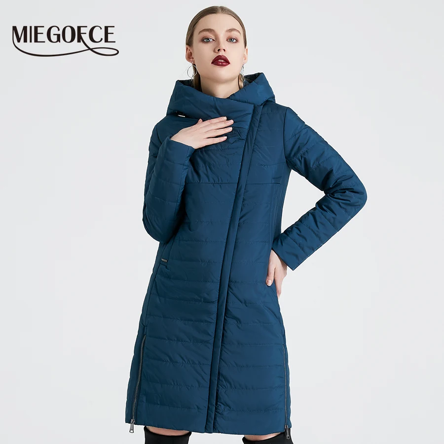 MIEGOFCE 2020 Весенняя Осенняя Коллекция Женская Куртка с Изогнутой Молнией Женское