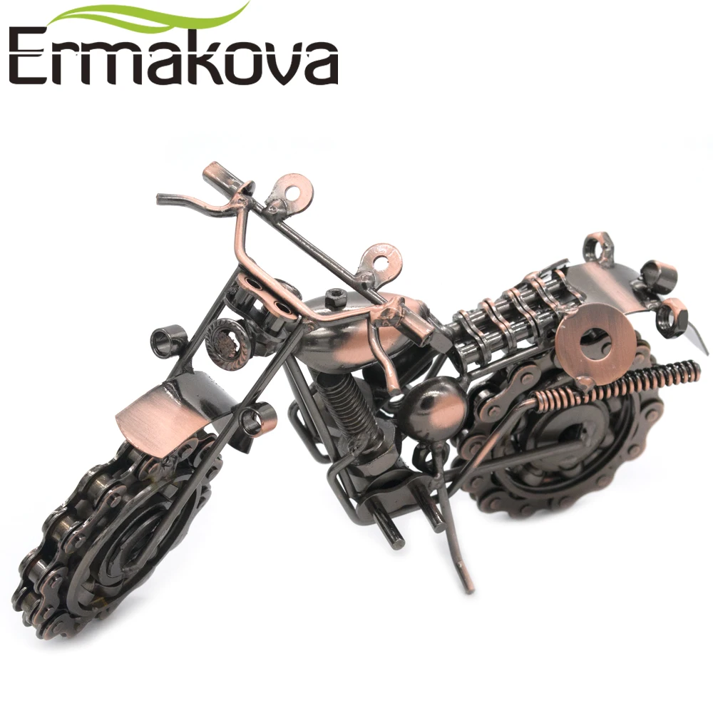 ERMAKOVA бронзовая модель мотоцикла реквизит ретро фигурка мотора ручной работы