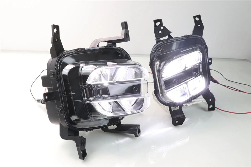 Car Flashing 2pcs LED For Kia sportage KX5 Daytime Running Light DRL LED Day Light Front Bumper Head Fog Lamp White