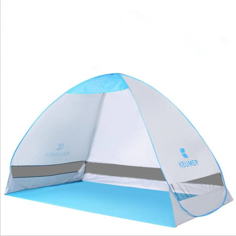 구매 1.0 Kg 휴대용 비치 텐트 태양 그늘 낚시 쉼터 텐트 빠른 자동 개방 여름 해변 텐트 UV 보호 낚시 텐트