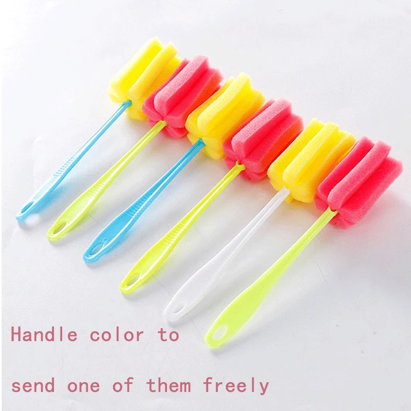 Any color ONEUP инструмент для очистки кухни губка щетка для бокалов бутылка кофе чай стеклянная чашка многофункциональная бутылка кружка щетка с длинной ручкой - Цвет: Any color
