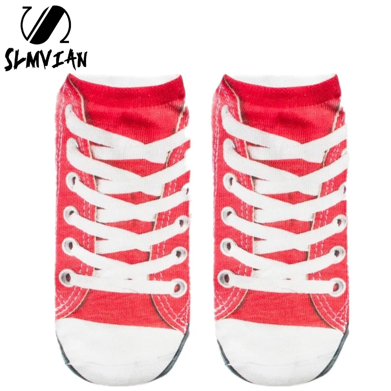 SLMVIAN, 20 цветов, модные, с 3D цифровой печатью, унисекс, милые короткие носки, женские носки, Calcetines, женские повседневные носки, Mujer