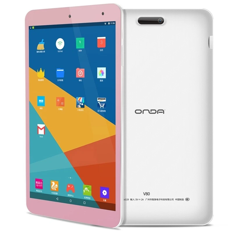 ONDA V80 планшет с 8 дюймовым дисплеем четырёхъядерным процессором озу 2 гб пзу 16 Android