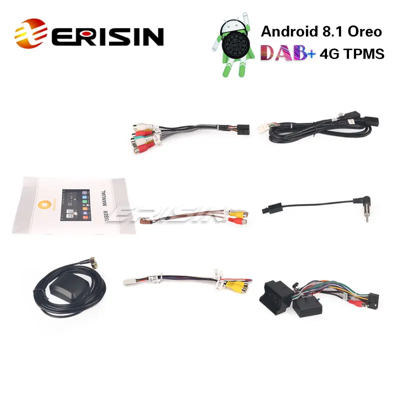 Erisin ES7691V 9 &quotAndroid 8 1 автомобильный стерео DAB + gps OPS BT для VW Passat Golf блок EOS Polo