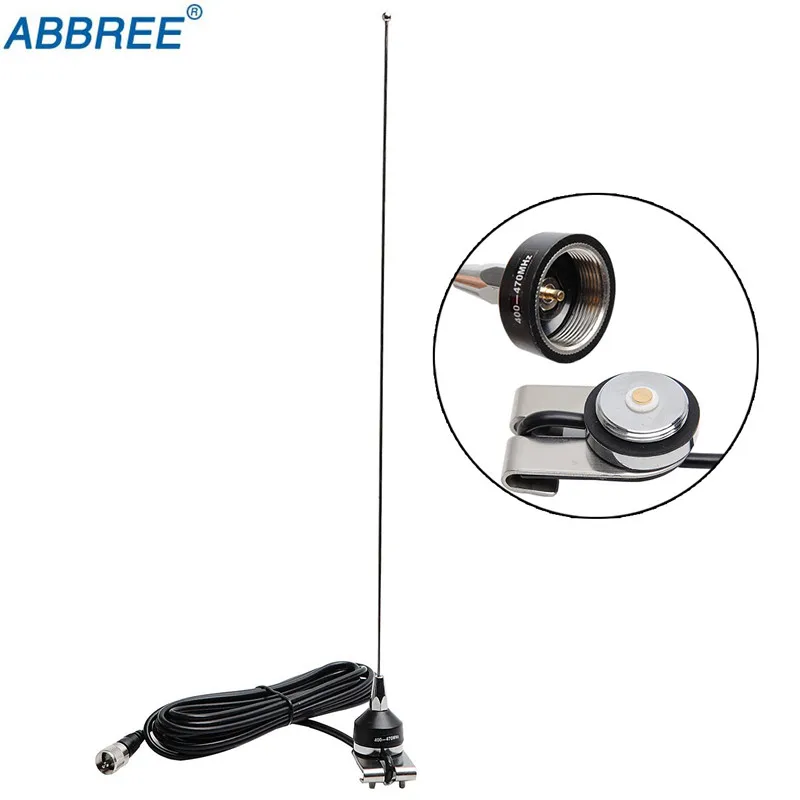 ABBREE NA 37 UHF 400 470MHZ Антенна NMO с креплением RG 58U 5M/16.4ft коаксиальный кабель для QYT TYT Baojie