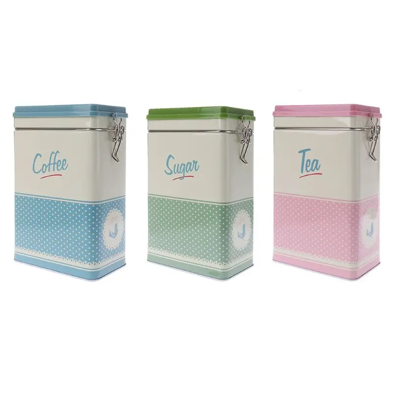 Металлическая квадратная конфетная безделушка жестяная герметичная банка