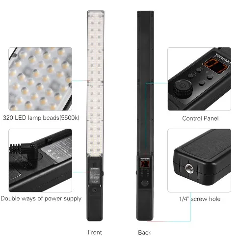 YONGNUO YN360 Pro LED Video Light RGB Full Color CRI95+ Max. 2560LM for Studio Outdoor Photography& Video Recording