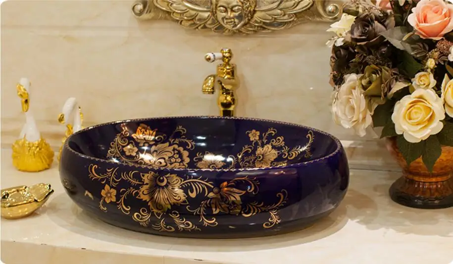 Фарфоровая гардеробная овальная раковина Lavabo столешница для ванной комнаты