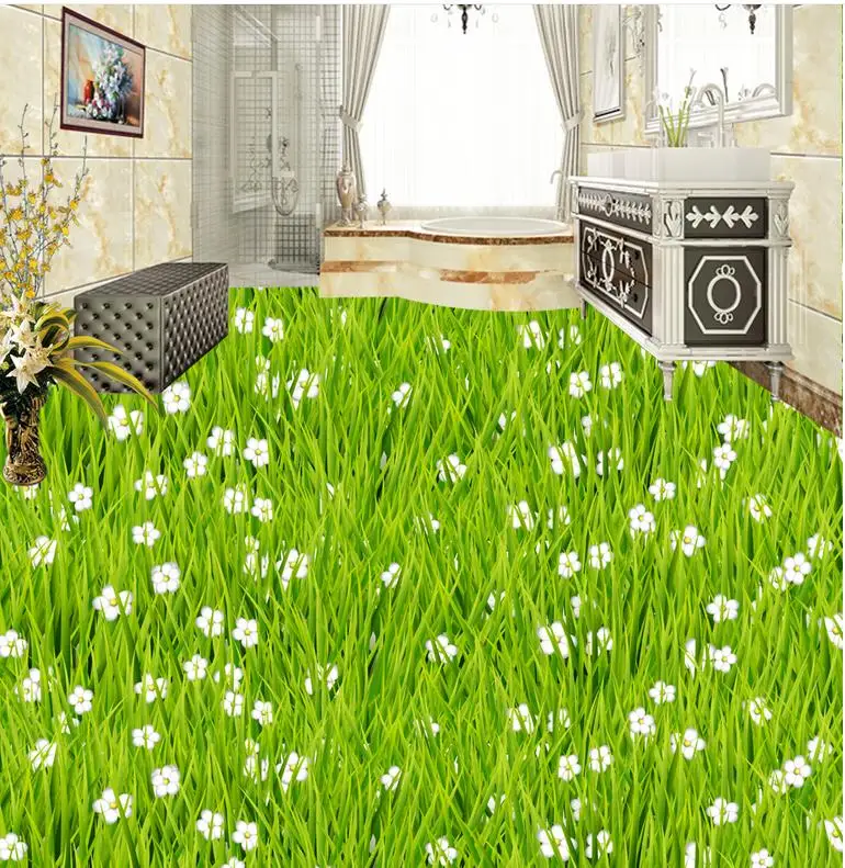 3d обои для ванной комнаты водостойкие кухни пол из ПВХ|pvc flooring wallpaper|floor wallpaperwallpaper