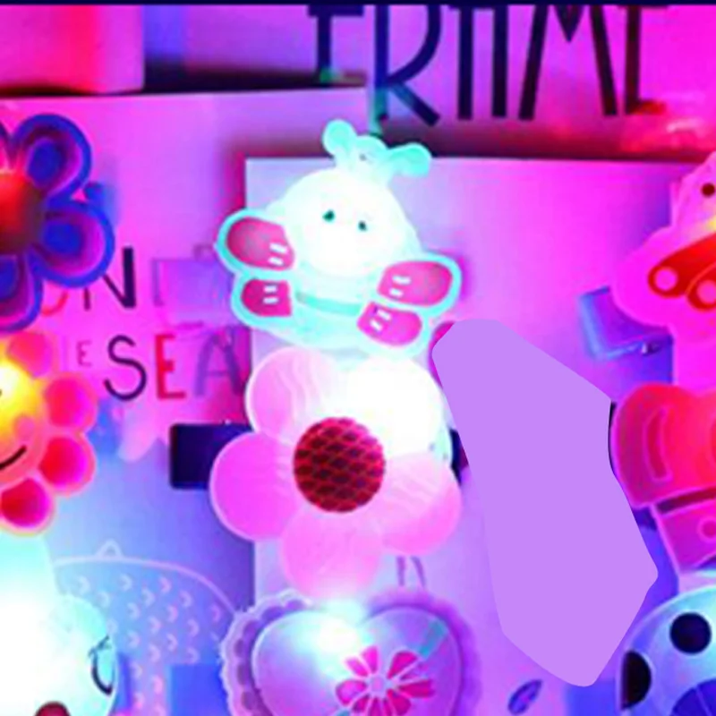 LED Glowing 100pcs/lot Glow Light Cartoon Kids Led Headwear For Birthday Party Girls Decoration Colorful Headband Children Gift | Дом и сад