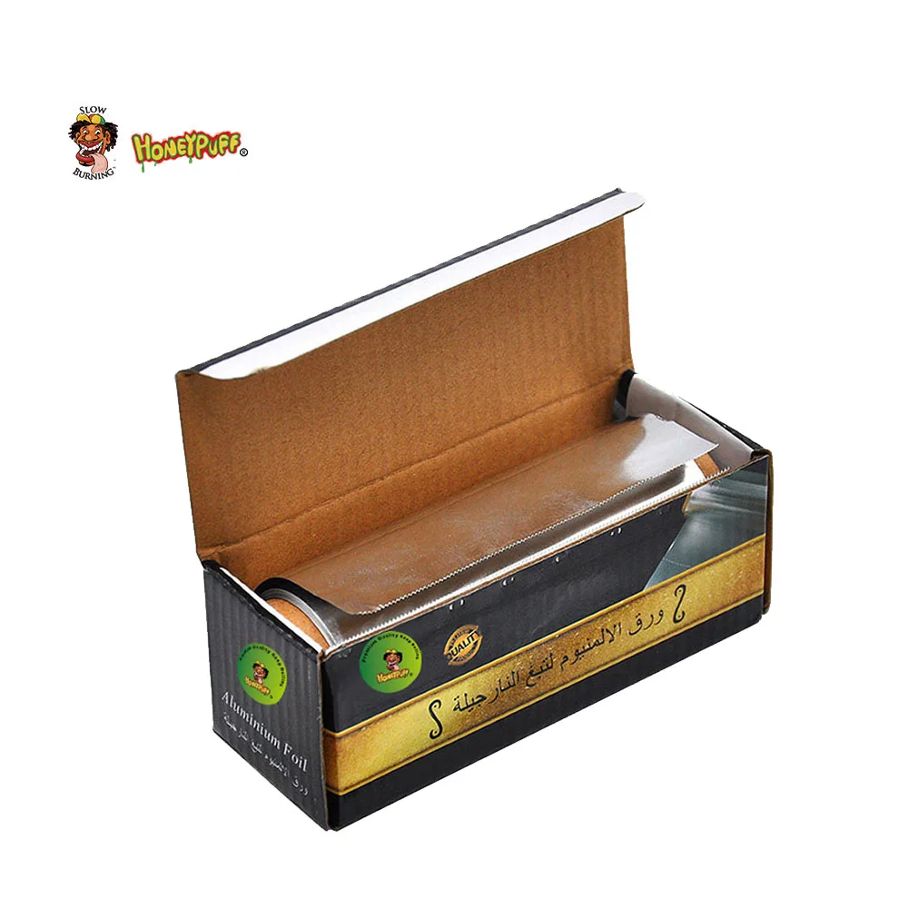 HONEYPUFF 1 Box Rectangular Aluminum Hookah Foil Paper Diameter 140MM /Thickness 0.03MM Holes Shisha Chicha Charcoal Bowl |