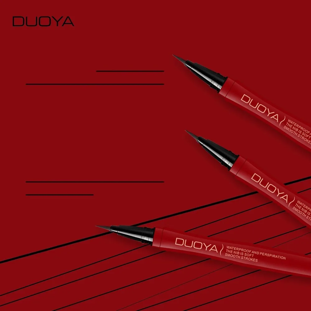 Подводка для глаз водостойкая косметическая черная розовая жидкая подводка