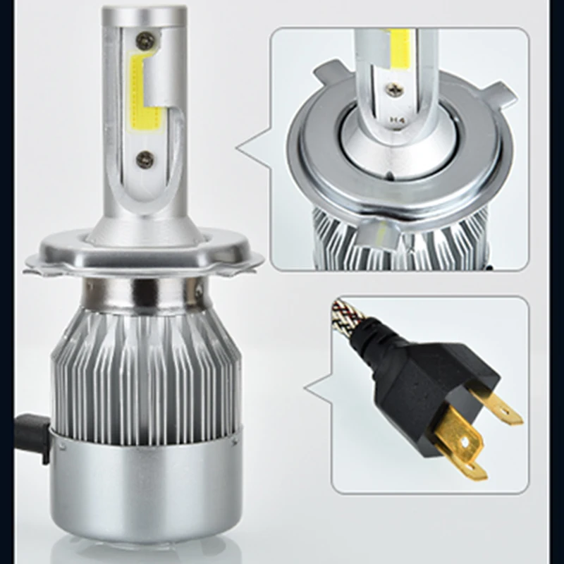 Супер яркий H4 Lampadina 72 W Fari Auto Ha Condotto La Lampada Con Ventilatore 6500K Bianco 12V автомобильный AJ |
