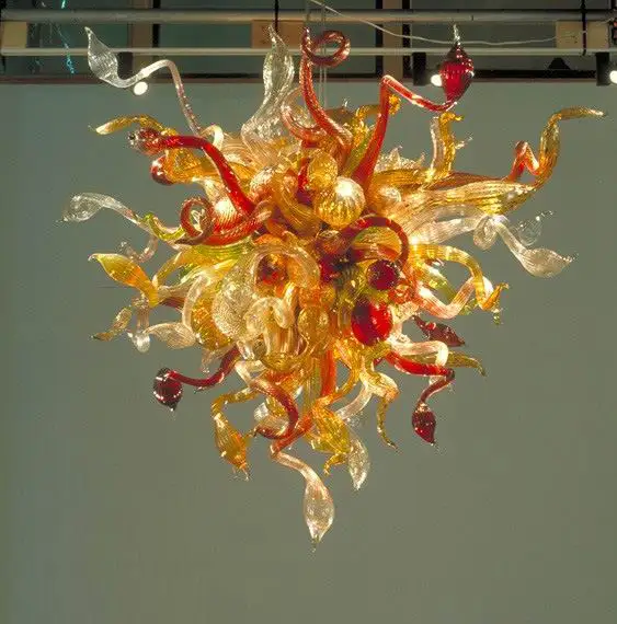 

China Supplier LED Bulbs Gold Glass Modern Chandelier