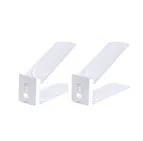 White 2pcs Пластиковый Регулируемый двойной органайзер для обуви, подставки для обуви, удобные ботинки для гостиной, полка для хранения - Цвет: White 2pcs