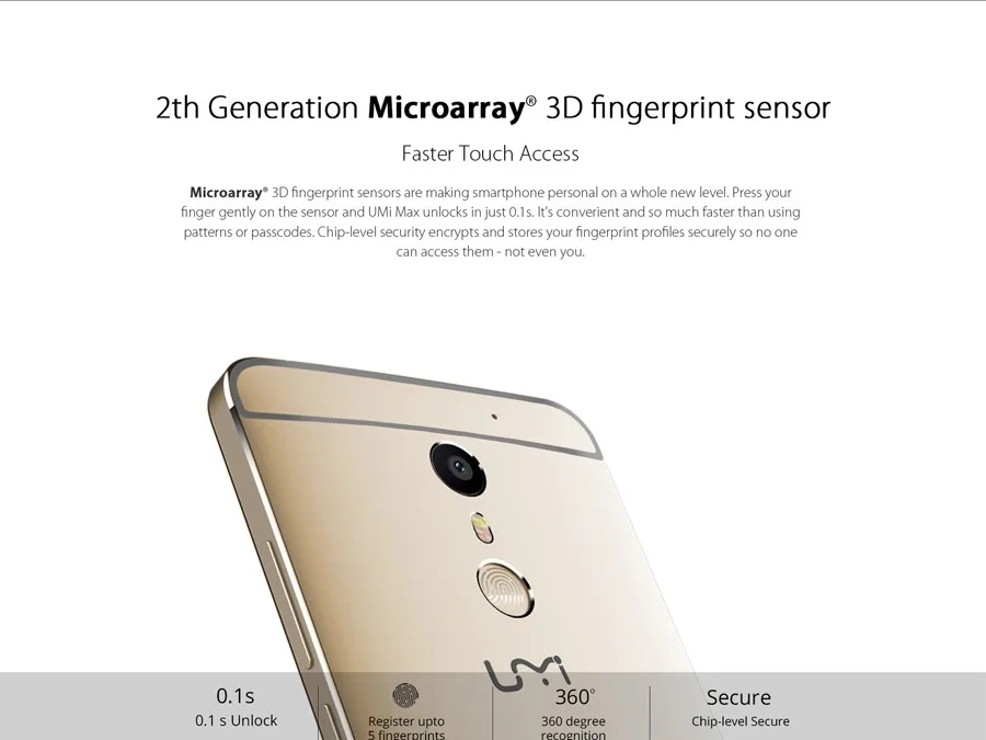 Мобильный телефон UMI Max 4G LTE Восьмиядерный 3 ГБ ОЗУ 16 Гб ПЗУ 5," FHD 1920*1080 Android 6,0 4000 мАч 13 МП отпечаток пальца
