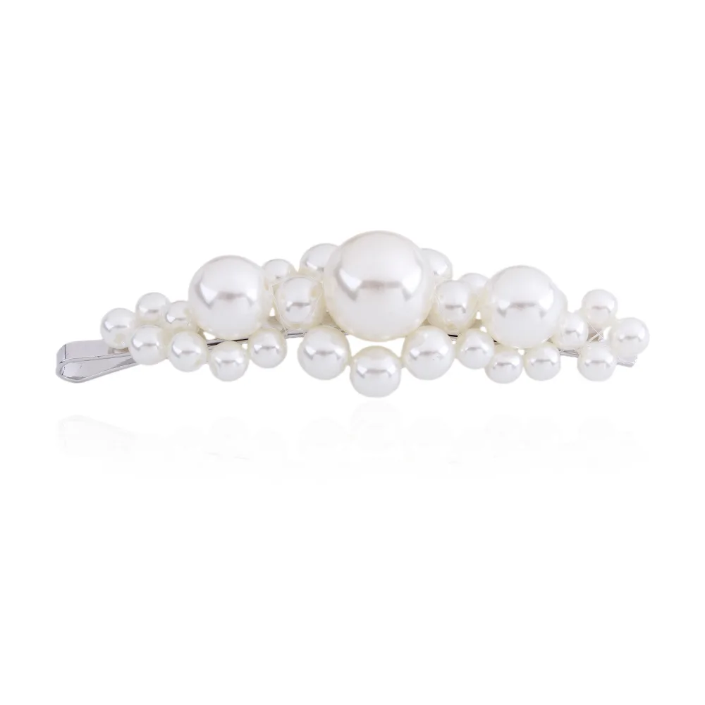 Женская заколка для волос элегантная белая Заколка пряжка с искусственным