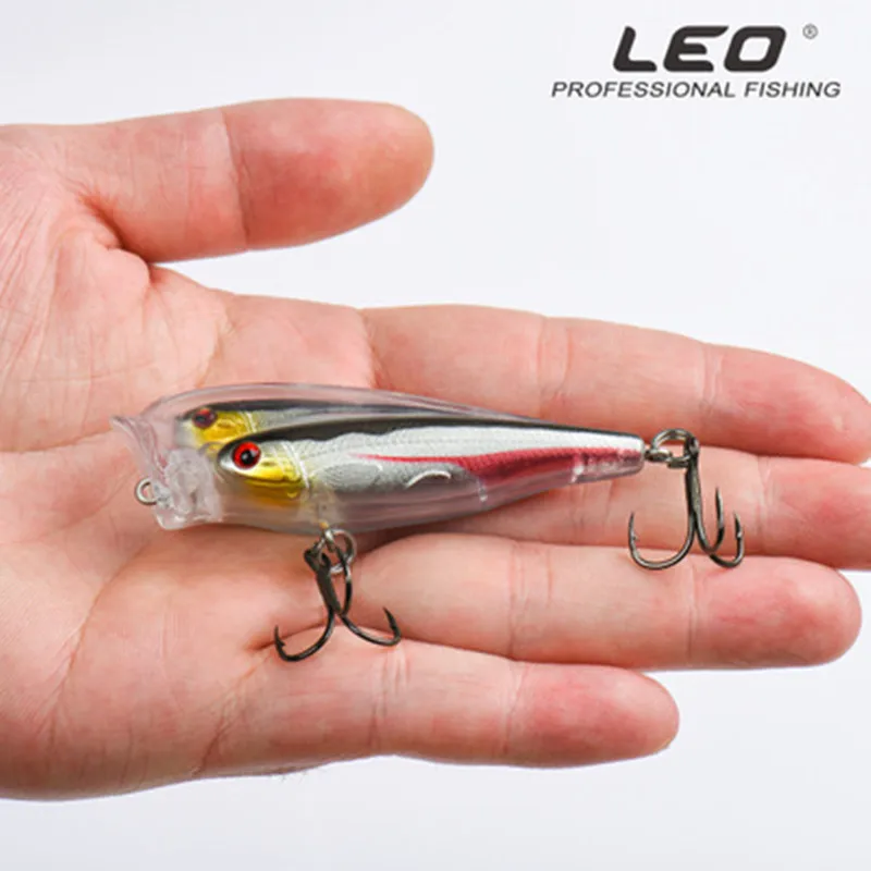 LEO Big Topwater Поппер рыболовные приманки 7 5 см 12 г плавающая приманка для рыбалки