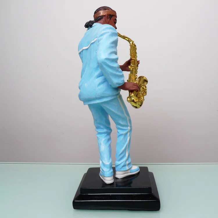 Черный ремешок музыка декоративные украшения из смолы альт саксофон фигурка
