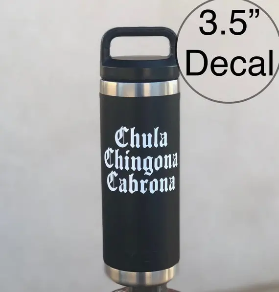 Наклейка на стакан Chula Chingona Cabrona наклейка Yeti старинная английский