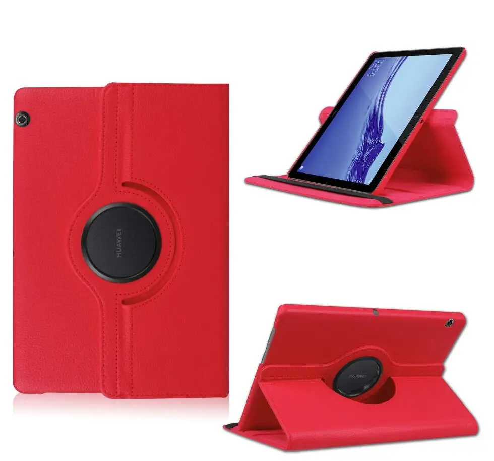 Вращающийся на 360 градусов Чехол книжка из искусственной кожи для Huawei MediaPad T5 10