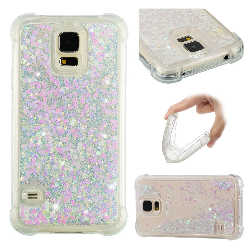 Новейший чехол для Samsung Galaxy S5 I9600 S6 G9200 S6Edge G925 S9 Plus мягкий с сыпучим песком задняя