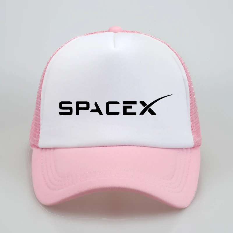 Розовый Горячая SpaceX бейсбольные кепки UFO для мужчин и женщин, летние шапки для наружного пространства, ракета, мускус, вентиляторы, спорт, активный, крутая шляпа, сетка, бейсболка - Цвет: Розовый