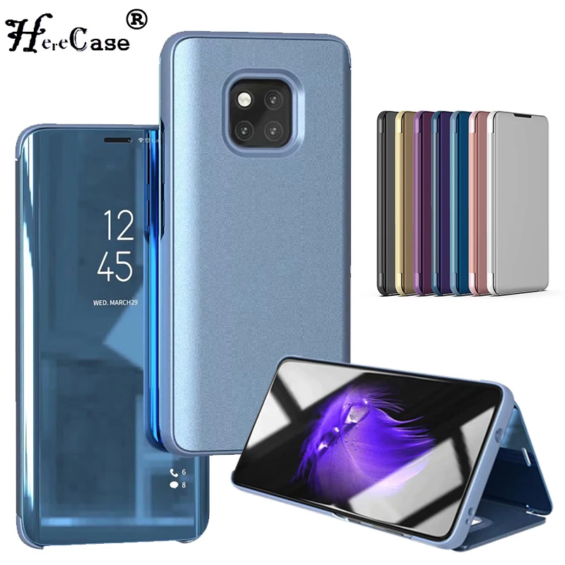 Флип кейс HUAWEI MATE 20 Pro умный зеркальный чехол для Huawei Mate кожаный флип Smart Pro|Бамперы|