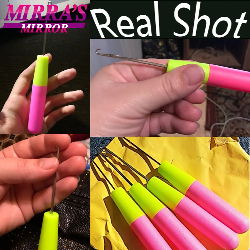 Mirra's Mirror зеркало розовый и лимонный цвет крючком Крючки для косичек 10 шт.