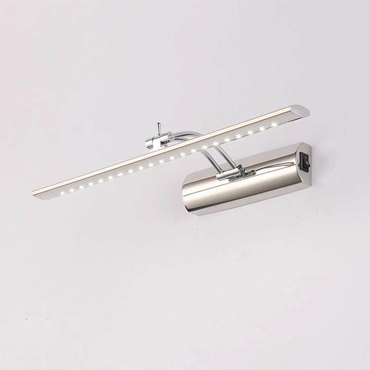 

Stainless Steel Mirror Wall Lamp LED Rocker Mirror Headlamp Bathroom Light Mirror Cabinet Lamp Wall Sconces Home Lighting