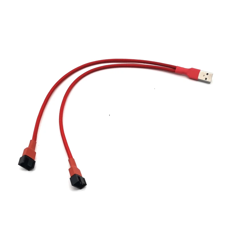USB на двойной 3 контактный/4 контактный кабель адаптера вентилятора|Компьютерные