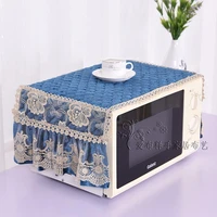 korean style home textile microwave oven cover 36100cm machine protector fabric cloth with bow quality yarn lace edge