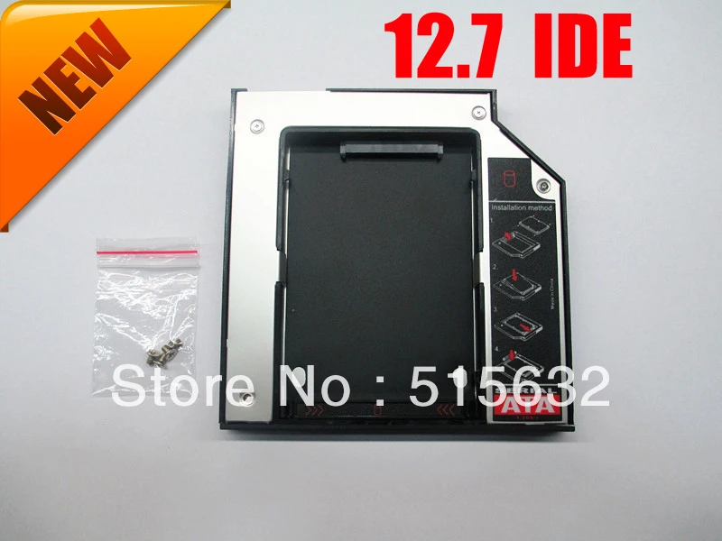

Новый переходник SATA-PATA/IDE 12,7 мм для второго жесткого диска Caddy Optical Bay DELL INSPIRON 1525