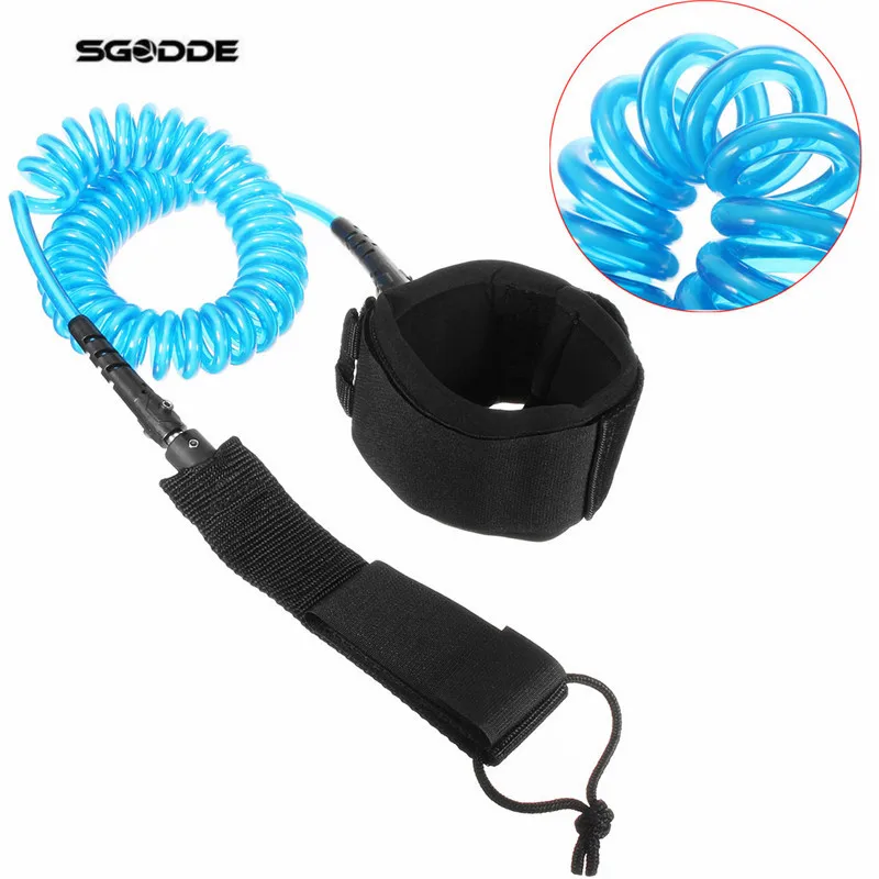 Регулируемый спиральный поводок для серфинга длиной 7 мм 10 футов | Спорт и