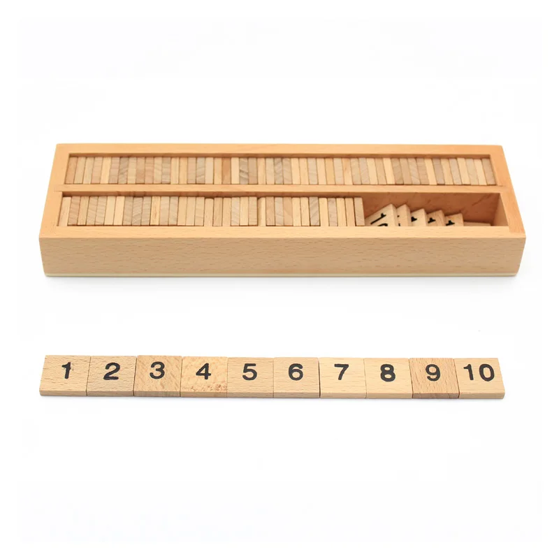 Деревянный Монтессори Пособия по математике 1-100 порядковые номера подсчета