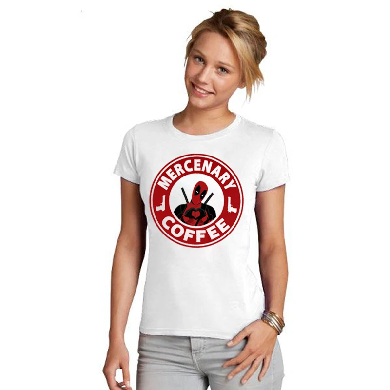 Женская футболка с короткими рукавами и круглым вырезом Marvel белая Повседневная