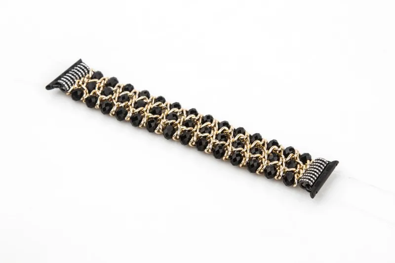 DAHASE Bling Beads бисера браслет для наручных часов Apple Watch 38 мм, 42 мм, ремешок для наручных часов iWatch серии 1/2/3 металлические ювелирные изделия браслет