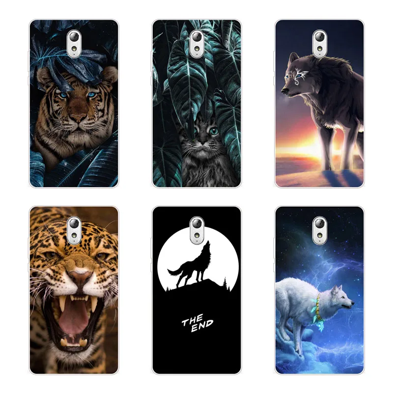 lenovo vibe p1m Case Silicon Wolf beast Painting Soft TPU Back Cover for Vibe P1Ma40 Protect Phone cases shell |