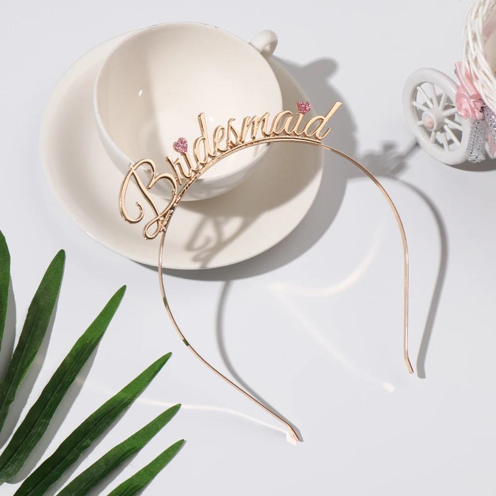 1Pc Tiara Crown Bachelorette Party Wedding Hair Accessories Bride Bridesmaid Headband Bridal Wedding Gift Fashion Hair Jewelry