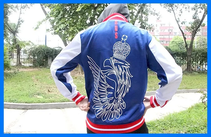 Аниме Yuri on Ice Косплей Костюм Plisetsky ложный из двух частей пальто Юрий! На куртке |